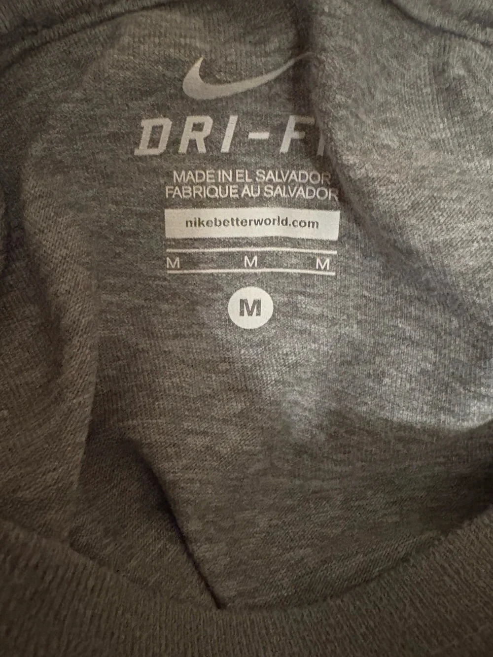 Nike Dri Fit Gray Long Sleeve Football Shirt Boys Medium 10/12